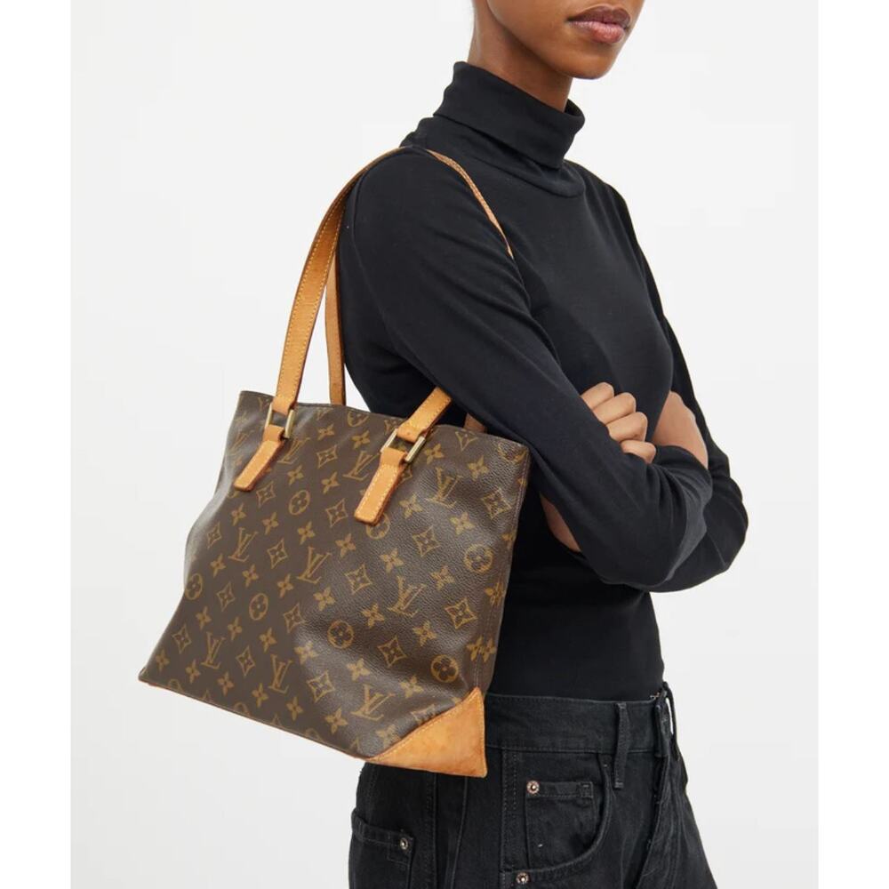 Louis Vuitton Cabas Piano Tote Bag Monogram LV Canvas Brown Shoulder Bag Travel - Picture 16 of 16